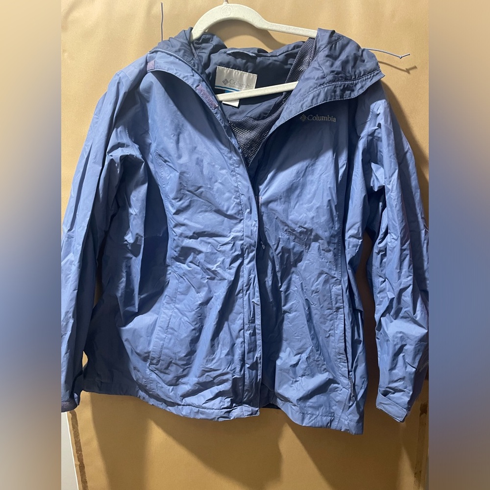 Columbia Slate Blue Rain Jacket. Size 1 X